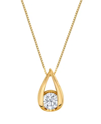 Sirena Lab Grown Diamond Pear Shape Pendant Necklace (1-1/2 Ct. T.w.) In 14k Yellow Gold (also In 14k White