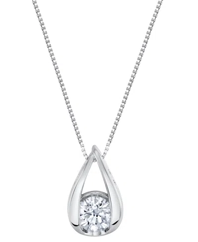 Sirena Lab Grown Diamond Pear Shape Pendant Necklace (1-1/2 Ct. T.w.) In 14k Yellow Gold (also In 14k White In Metallic