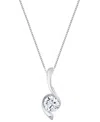 Sirena Lab Grown Diamond Signature Pendant Necklace (1 Ct. T.w.) In 14k White Gold (also In 14k Yellow Gold In Metallic