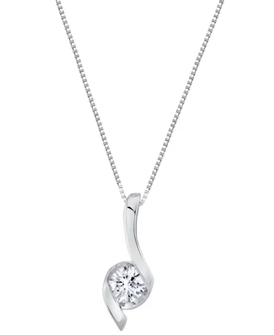Sirena Lab Grown Diamond Signature Pendant Necklace (1 Ct. T.w.) In 14k White Gold (also In 14k Yellow Gold In Metallic
