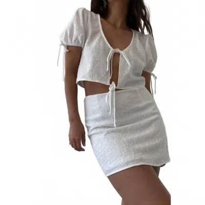 Sirena Puff Sleeve Top In White