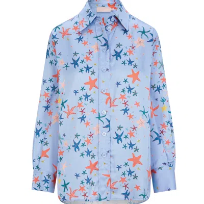 Sirens London Women's Billie Shirt Blue Starfish