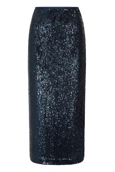 Sirens London Women's Black Madrid Skirt Navy Sequin