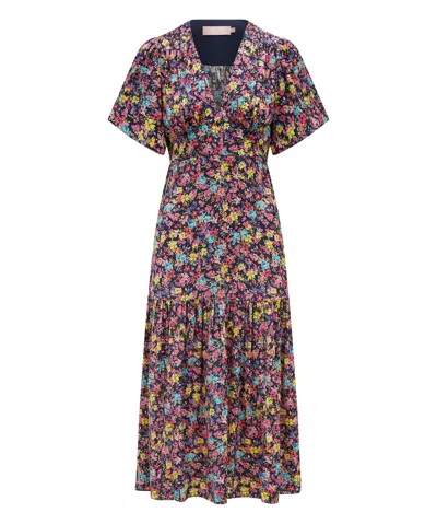 Sirens London Women's Blue Imelda Dress Navy Ditsy Floral