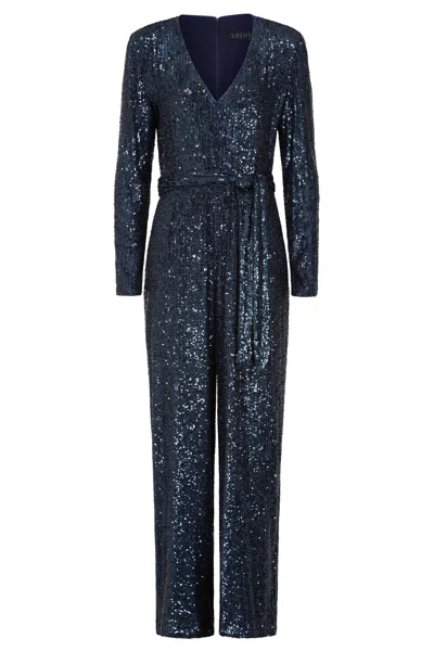 Sirens London Women's Blue New York Jumpsuit In Navy Sequins