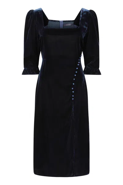 Sirens London Women's Blue Rome Dress In Navy Velet