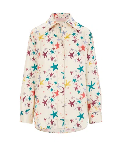 Sirens London Women's Neutrals Billie Shirt  Ecru Starfish