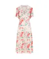 Sirens London Women's Neutrals Imelda Dress Ecru Fish Print In Beige