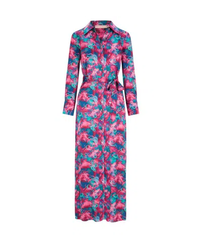 Sirens London Women's Pink / Purple Dionne Dress Octopus In Pink/purple