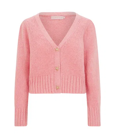 Sirens London Women's Pink / Purple Patti Cardigan Pastel Pink In Pink/purple