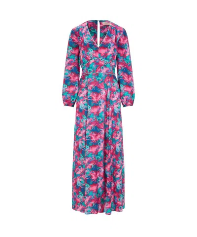 Sirens London Women's Pink / Purple Sonni Dress Octopus Print In Pink/purple