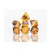 Sirius Dice Amethyst Geode Dice - Set Of 7