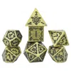 Sirius Dice Illusory Metal Dice, Gold - Set Of 7