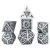 Sirius Dice Illusory Metal Dice, Silver - Set Of 7