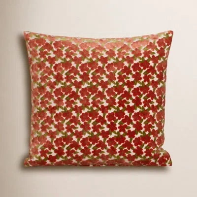 Siscovers Birch Lane Gretchen Rose 20 Inch Polyester Accent Pillow In Red