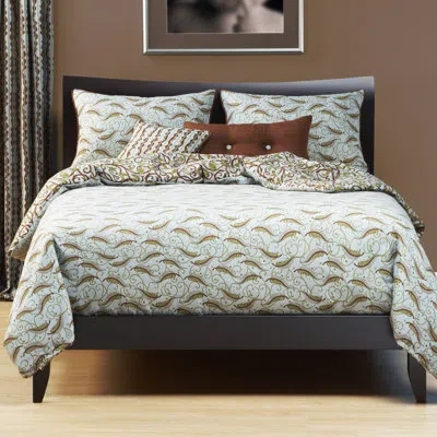 Siscovers Bluebird Hill Reversible Duvet Cover & Insert Set In Light Blue,brown,green