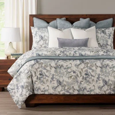 Siscovers Botanical Watercolor Print Duvet Cover & Insert Set In Blue;green