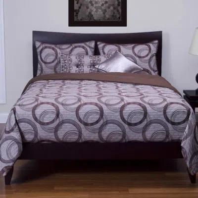 Siscovers Brandon Reversible Duvet Cover Set In Purple