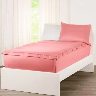 Siscovers Bunkie Deluxe All-in-one Zipper Bedding Set In Pink