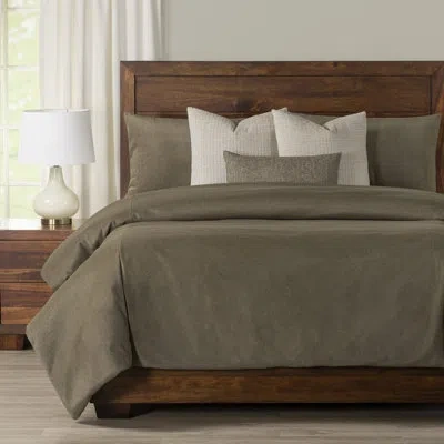 Siscovers Burly Flannel Duvet Cover & Insert Set In Brown