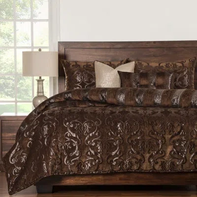 Siscovers Casablanca Reversible Duvet Cover Set In Brown,gray