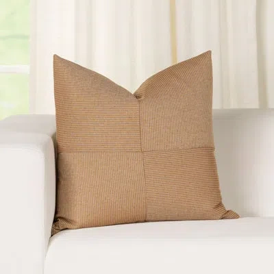 Siscovers Cotton Blend Throw Square Pillow Cover & Insert In Brown