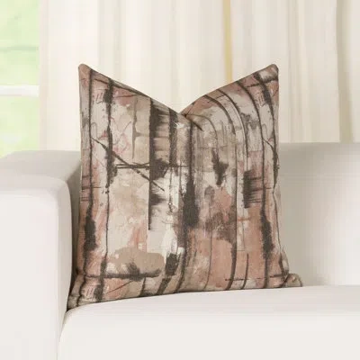 Siscovers Cotton Blend Throw Square Pillow Cover & Insert In Brown;pink;multi