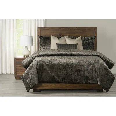 Siscovers Crushed Velvet Duvet Cover And Insert Set In Brunette