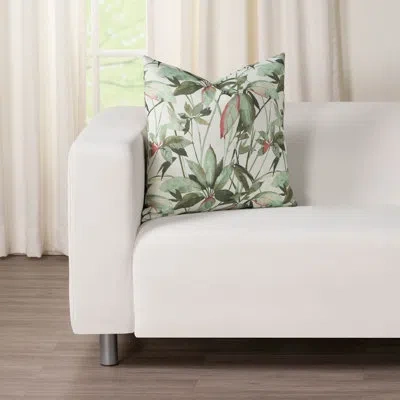 Siscovers Desert Palm Floral Print Pillow In Green