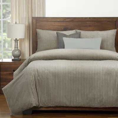 Siscovers Downy Plush Duvet Cover And Insert Set With Accent Pillows In Taupe