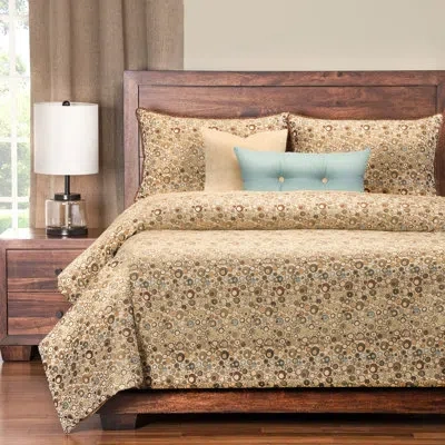Siscovers Droplet 5 Piece Reversible Duvet Cover Set In Beige
