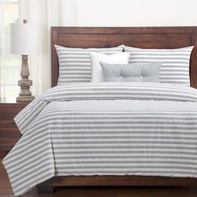 Siscovers Farmhouse Duvet Cover Set In Pewter