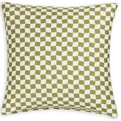 Siscovers Floating Cubes Accent Pillow In Green Geometric,polyester