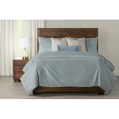 Siscovers Fluctuate Tucked Blue Velvet Duvet Comforter & Insert Set In Blue;blue