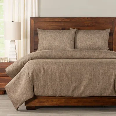 Siscovers Fusion Peat Earthy Duvet Cover Set In Brown;fusion Peat