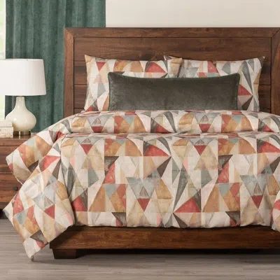 Siscovers Geometric Print Multi-color Duvet Cover & Insert Set In Red