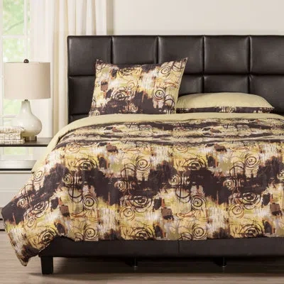 Siscovers Graffiti Duvet Cover Set In Yellow,brown