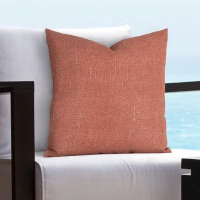 Siscovers Hideaway Outdoor Square Pillow Cover & Insert In Sunset Orange