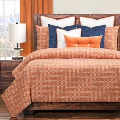 Siscovers Mandarin Duvet Cover Set In Sandstone Orange,white