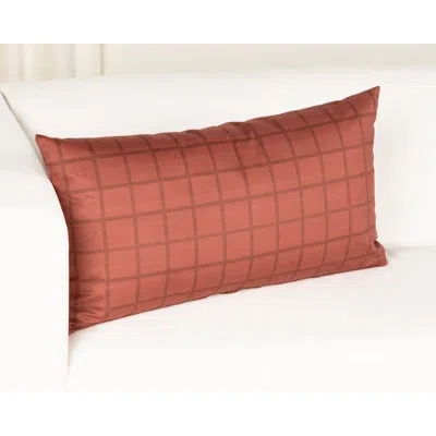 Siscovers Mini Grid Throw Pillow In Polyfill,red