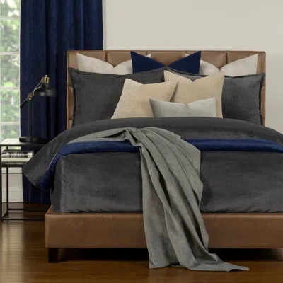 Siscovers Mixology Velvet Bed Cap Comforter Set With Sewn Corners In Iron