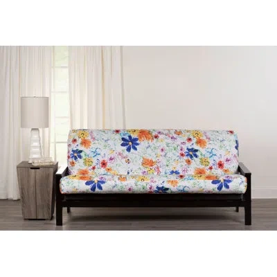 Siscovers Modern Meadow Box Cushion Futon Slipcover In White
