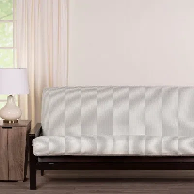 Siscovers Navigator Stripe Box Cushion Futon Cover In Seafoam Polypropylene