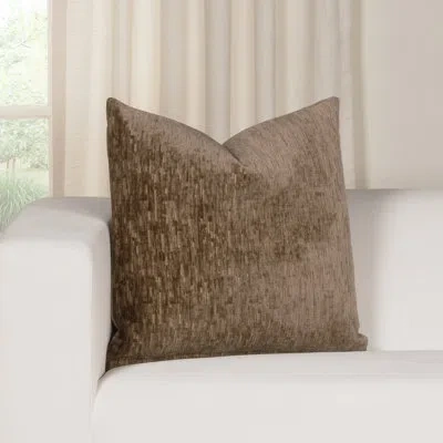 Siscovers Old World Velvet Textured Throw Pillow In Brown