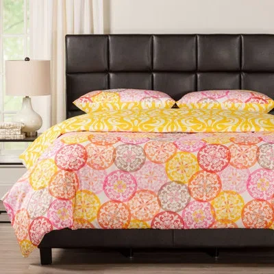 Siscovers Olivia Duvet Cover Set In Yellow,pink,orange