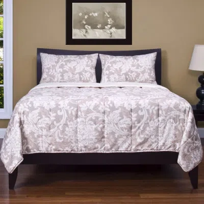 Siscovers Renaissance 3 Piece Reversible Duvet Cover Set In Beige;cream