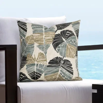 Siscovers Royal Fern Outdoor Square Pillow Cover & Insert In Gray