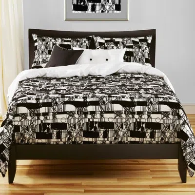 Siscovers Scratch Duvet Cover & Insert Set In Black,white