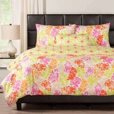 Siscovers Spring Forward Duvet Cover & Insert Set In Green,red,yellow