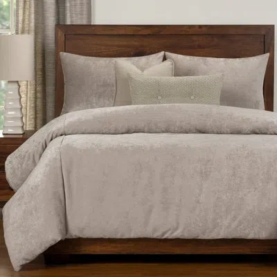 Siscovers Tasha Velvet Duvet Cover & Insert Set In Gray
